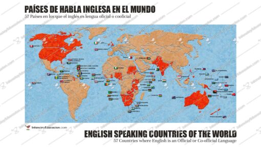 Mapa de los países angloparlantes